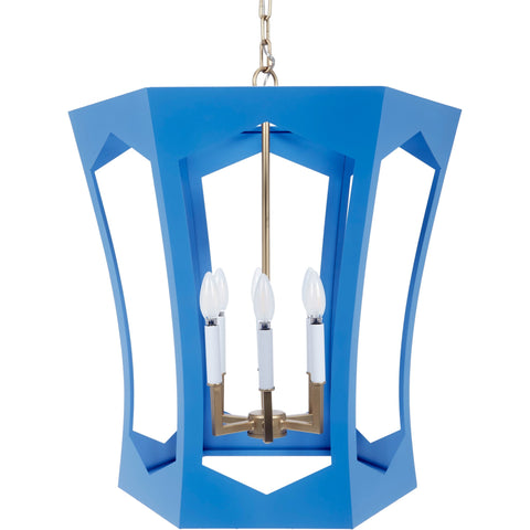 Parisian Blue and Gold Lantern Pendant