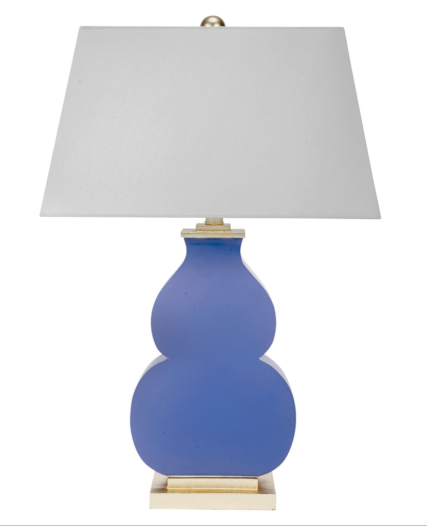 French Blue Porcelain Gourd Lamp