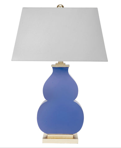 French Blue Porcelain Gourd Lamp