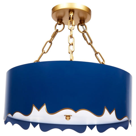 Navy and Gold Emma Ceiling Light