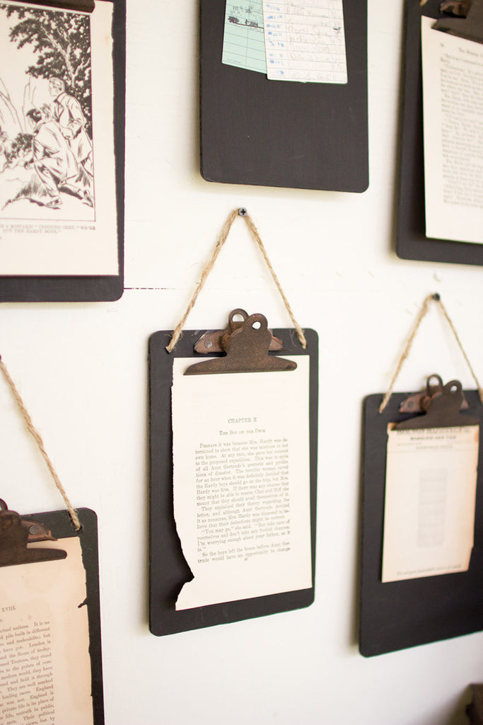 Set/6 Vintage Style Clipboard Photo Note Holders