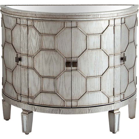 Silver Demilune Cabinet