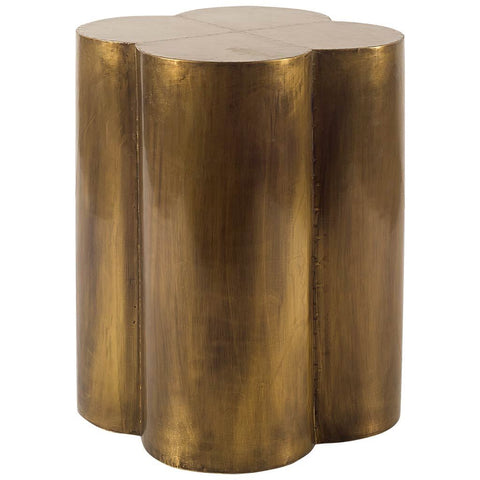 Antique Brass Finish Modern Side Table