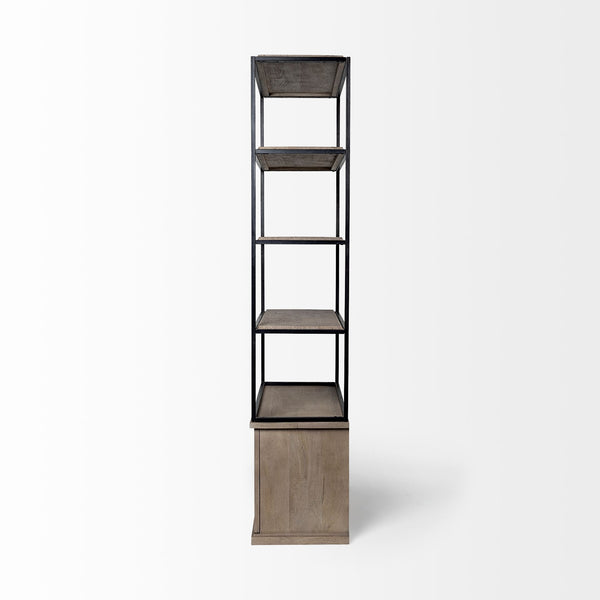 Tall Wooden Industrial Shelves