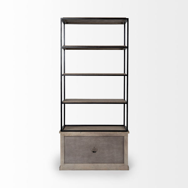 Tall Wooden Industrial Shelves
