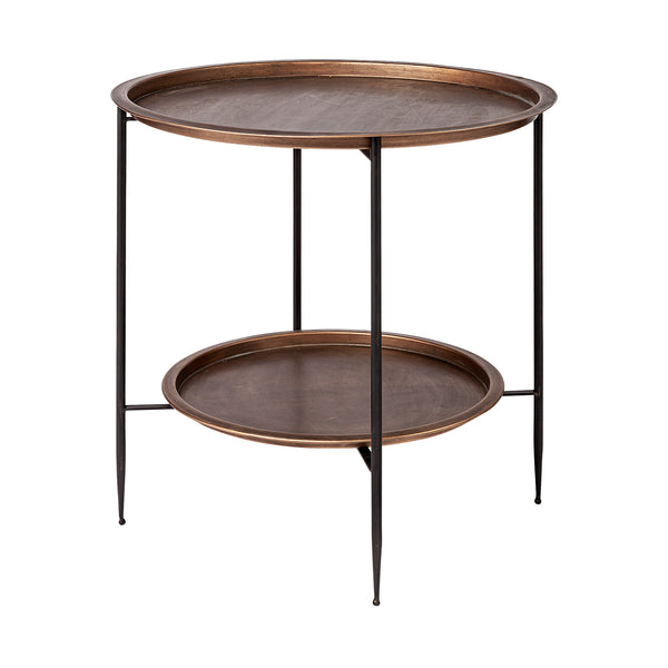 Industrial Copper Side Table