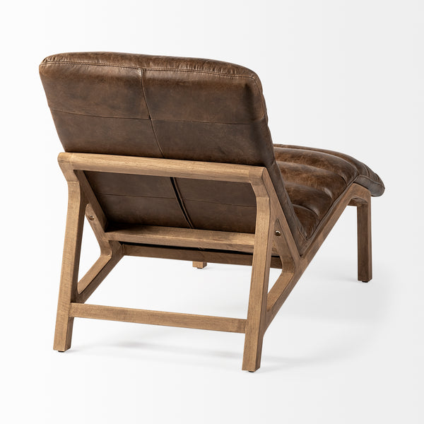 Whiskey Leather Chaise Lounge