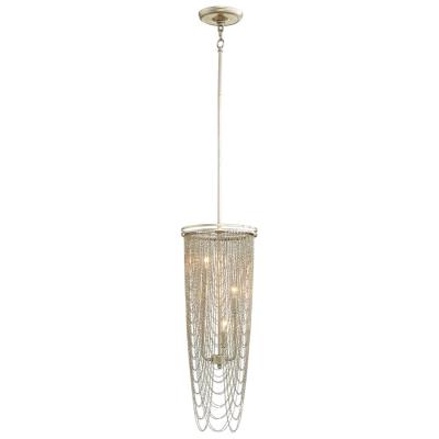 Aged Silver Leaf Draping Chain Pendant Light - CENTURIA