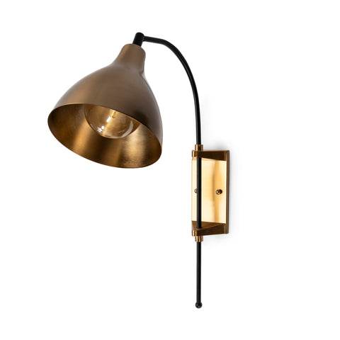 Antique Brass Minimalist Sconce - CENTURIA