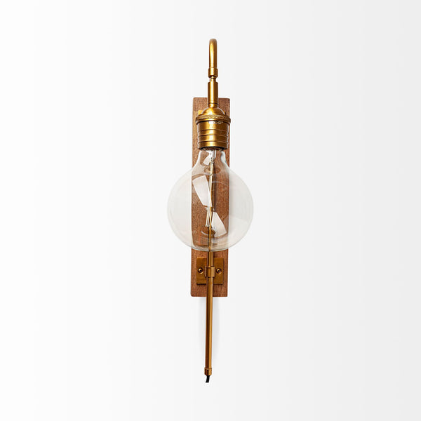 Brass Industrial Bulb Sconce - CENTURIA