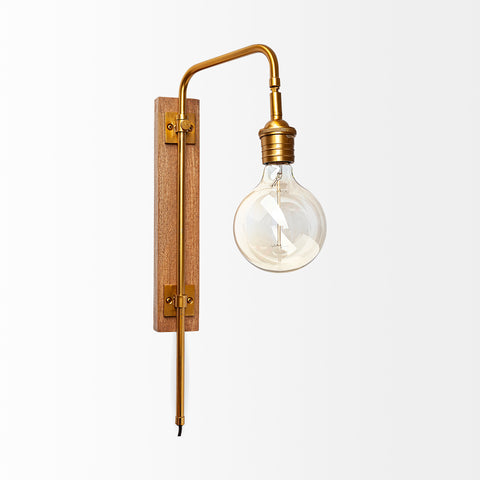 Brass Industrial Bulb Sconce - CENTURIA