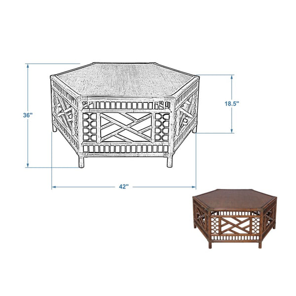 Octagon Chinoiserie Coffee Table