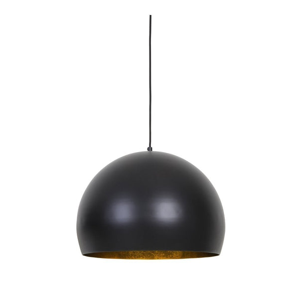 Extra Large Black and Gold Dome Pendant