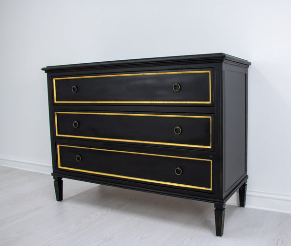 Black and Gold Accent Table
