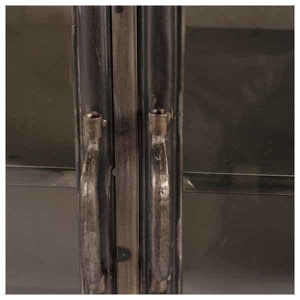 Glass Industrial Metal Sideboard - CENTURIA