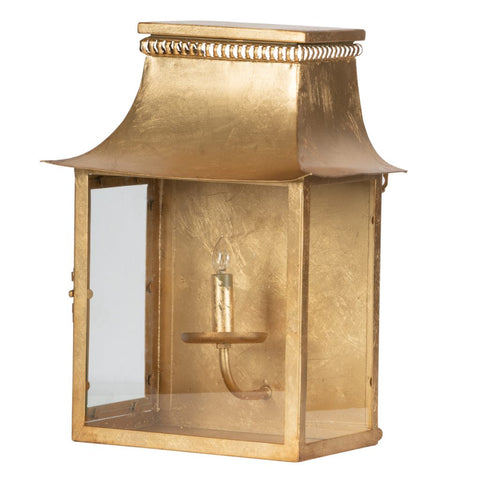 Gold Iron Chinoiserie Lantern Sconce - CENTURIA