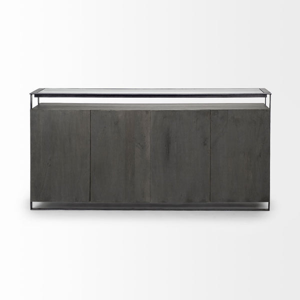 Grey Wooden Minimalist Sideboard - CENTURIA