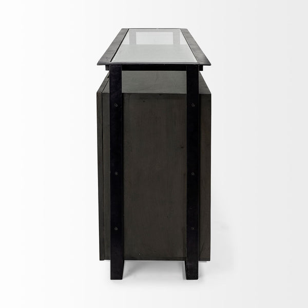 Grey Wooden Minimalist Sideboard - CENTURIA