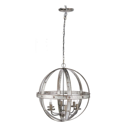 Industrial Metal Stud Globe Pendant - CENTURIA