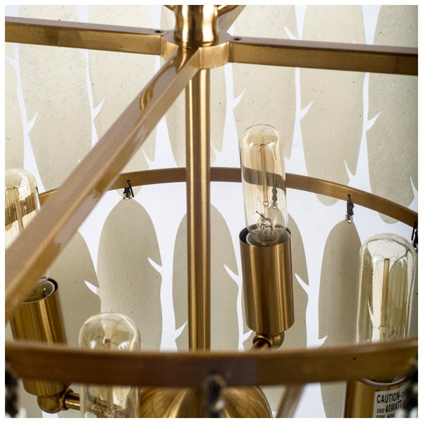 Ivory and Gold Feather Chandelier - CENTURIA