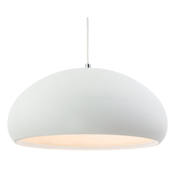 Modern White Dome Light with Concrete Finish - CENTURIA