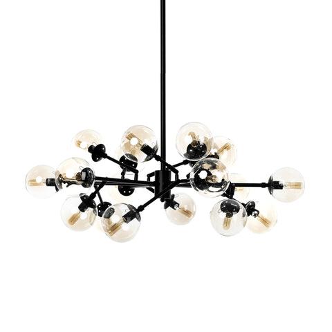 Large Globe Sputnik Chandelier in Black - CENTURIA
