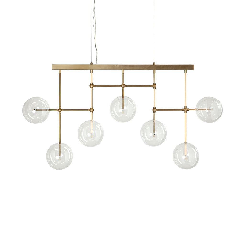 Large Rectangular Globe Minimalist Chandelier - CENTURIA