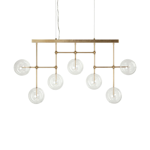 Large Rectangular Globe Minimalist Chandelier - CENTURIA
