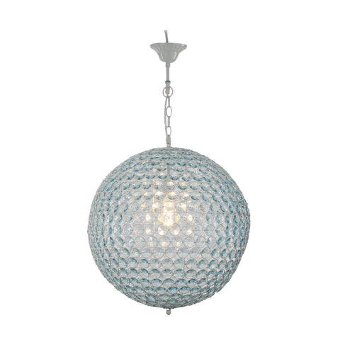 Light Blue Modern Glass Globe Chandelier - CENTURIA