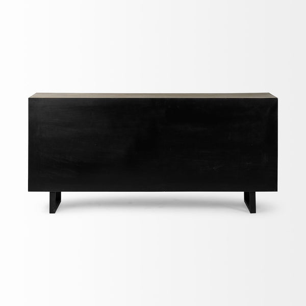 Mid-Century Inspired White Washed Linen Cabinet - CENTURIA