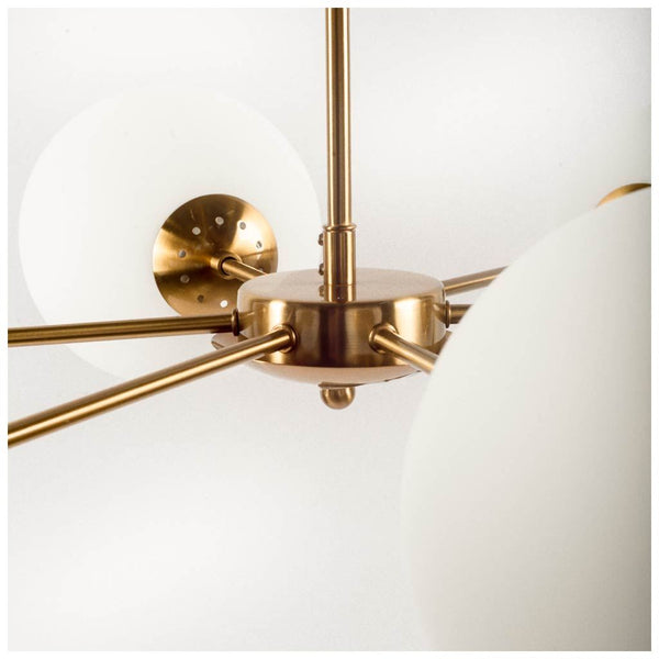 Minimalist Six Light Sputnik Chandelier - CENTURIA