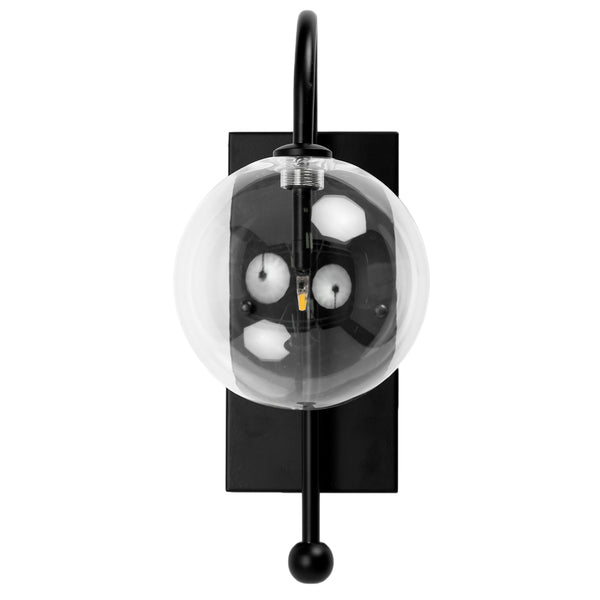 Modern Minimalist Globe Sconce in Matte Black - CENTURIA