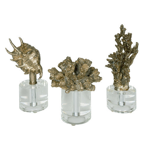 Gold Shell Sculptures-Set/3 - CENTURIA