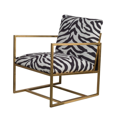 Safari Black White and Gold Chair - CENTURIA