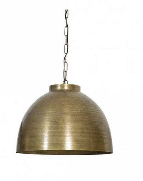 Large Industrial Bronze Dome Pendant