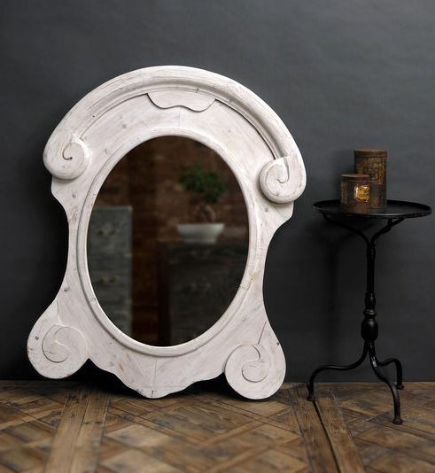 X-Large Round White Mirror - CENTURIA