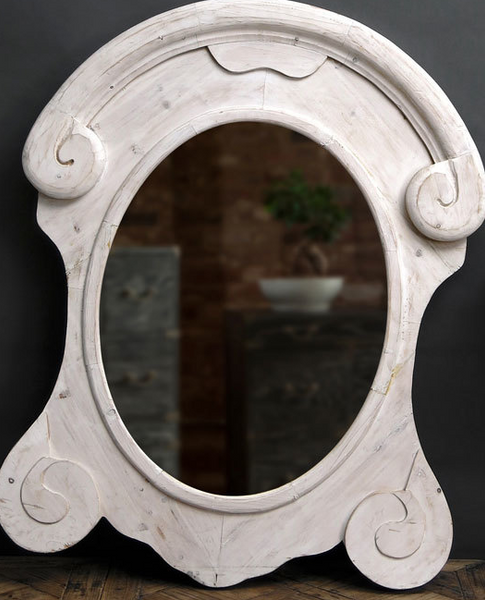 X-Large Round White Mirror - CENTURIA