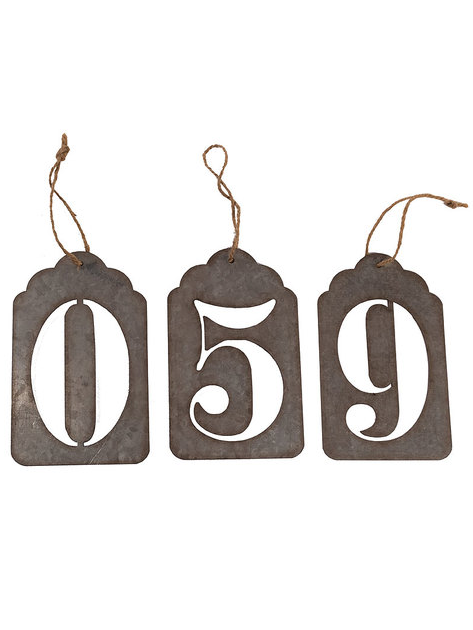 Iron Number Ornaments-Set/10 - CENTURIA