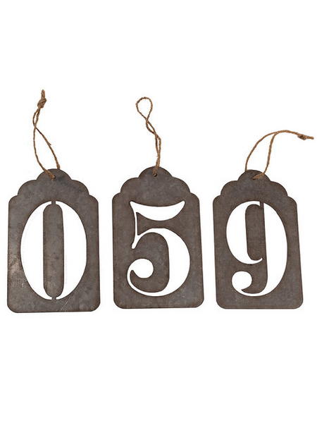 Iron Number Ornaments-Set/10 - CENTURIA