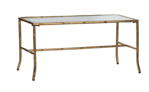 Faux Bamboo Gold Coffee Table - CENTURIA