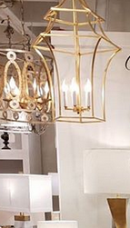 Gold Leaf Lantern Chandelier - CENTURIA