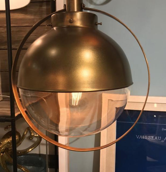 Antique Brass Globe Pendant - CENTURIA