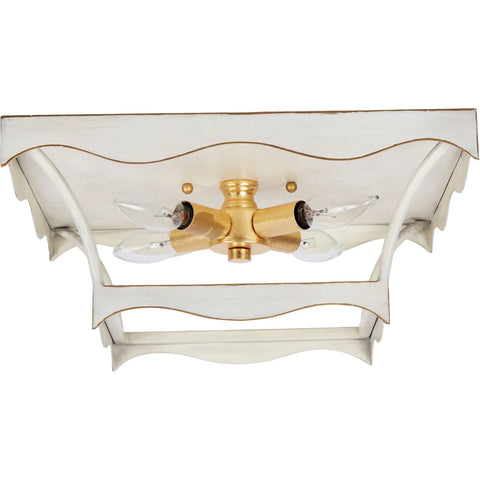 Ava Ivory and Gold Ceiling Light