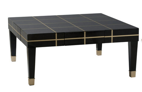 Gold and Black Geometric Modern Coffee Table - CENTURIA