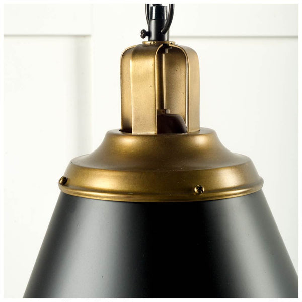 Matte Black and Gold Pendant Light - CENTURIA