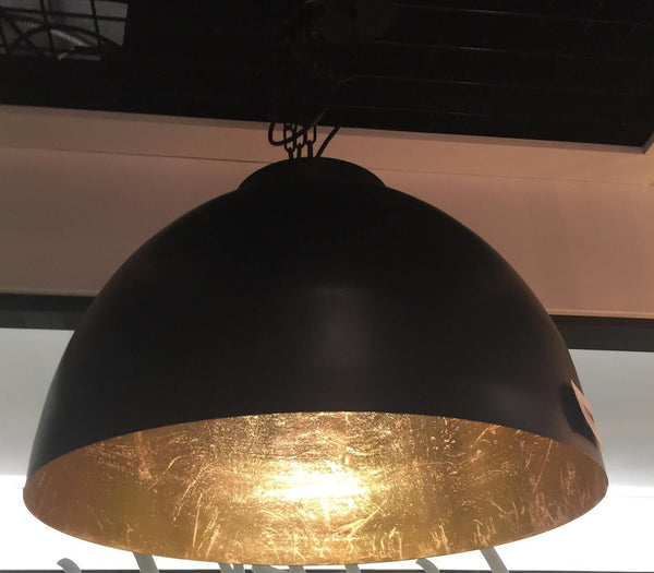 Extra Large Black Gold Lined Pendant Light - CENTURIA