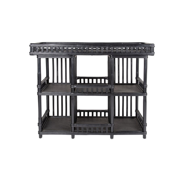 Chinoiserie Cabana Bar in Natural or Black - CENTURIA