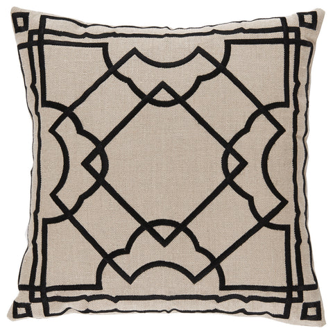 Linen Black and Tan Pillow - CENTURIA