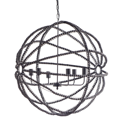 Large Black Globe Chandelier - CENTURIA