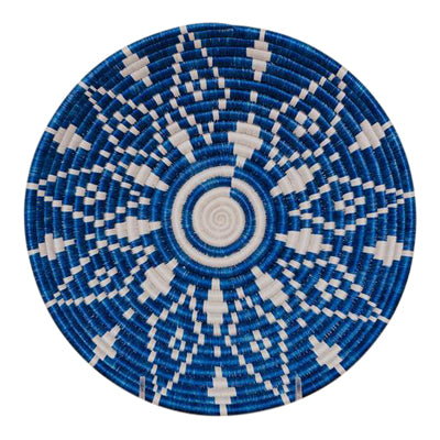 Blue and White Sweetgrass Plate - CENTURIA